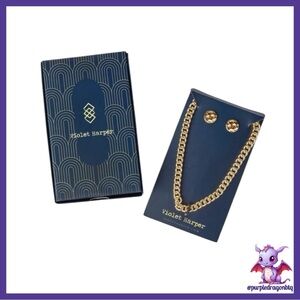 Violet Harper Chain Necklace And Earrings Set MSRP $59